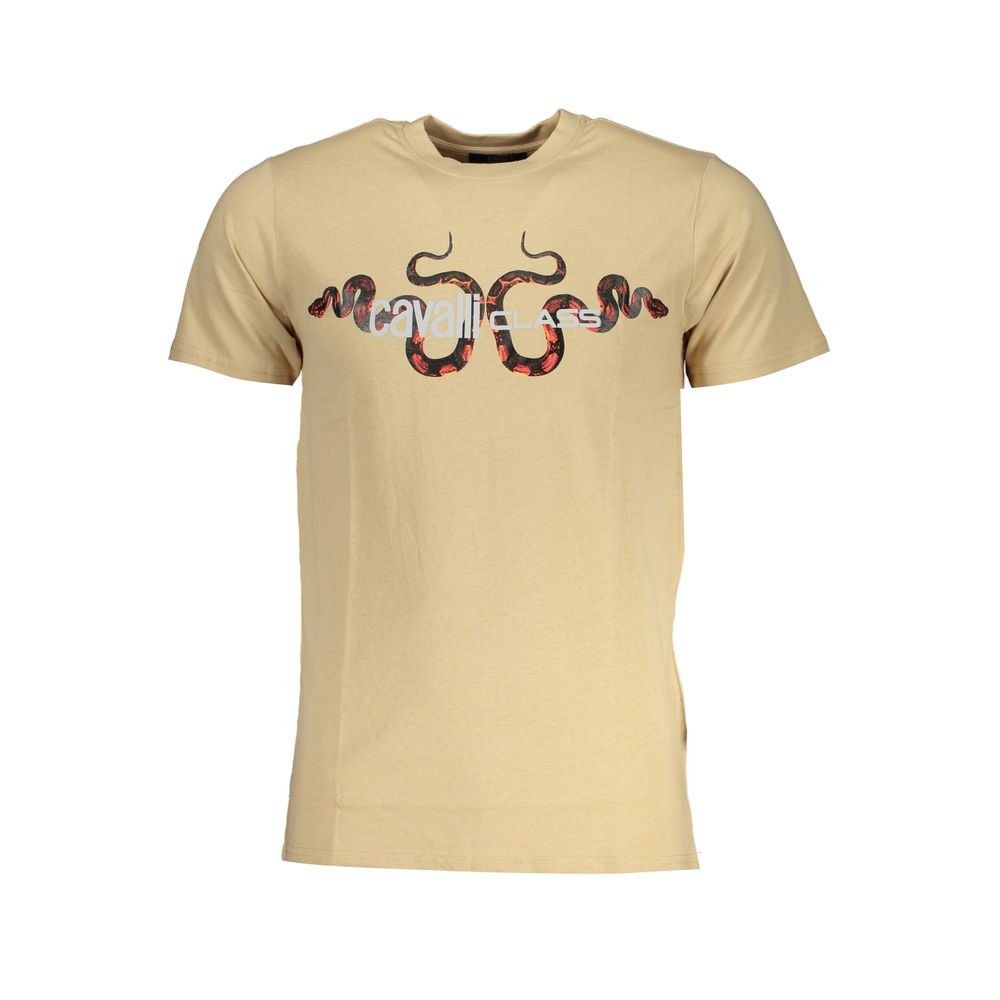 Cavalli Class T-shirt in beige cotton