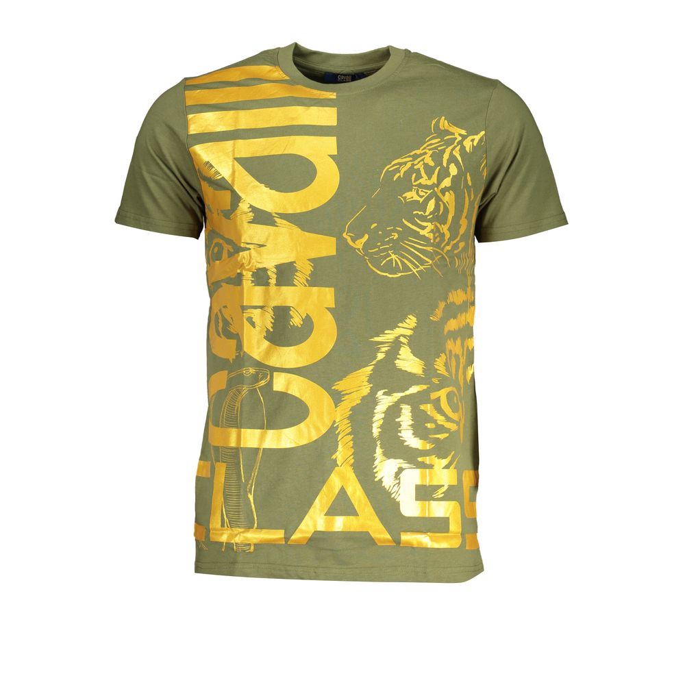Cavalli Class Verde Baumwoll-T-Shirt für Herren
