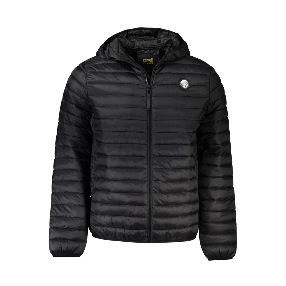 Cavalli Class Schwarze Polyamid-Jacke für Männer