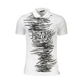 Cavalli Class Baumwoll-Poloshirt in Weiß