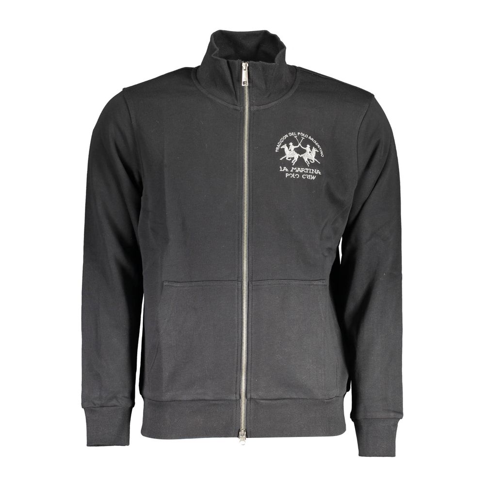 La Martina Schwarzer Baumwoll-Sweatshirt