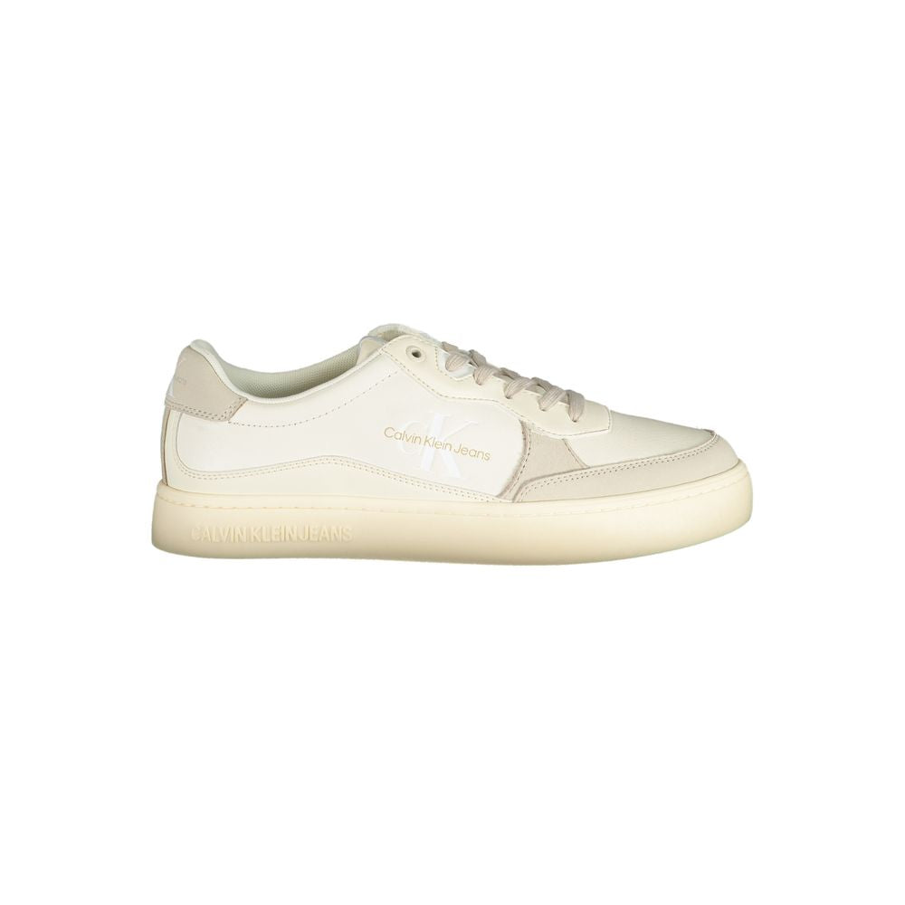 Calvin Klein Elegant White Sneakers with Contrasting Accents