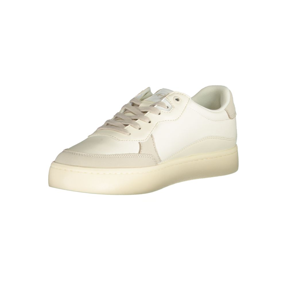 Calvin Klein Elegant White Sneakers with Contrasting Accents