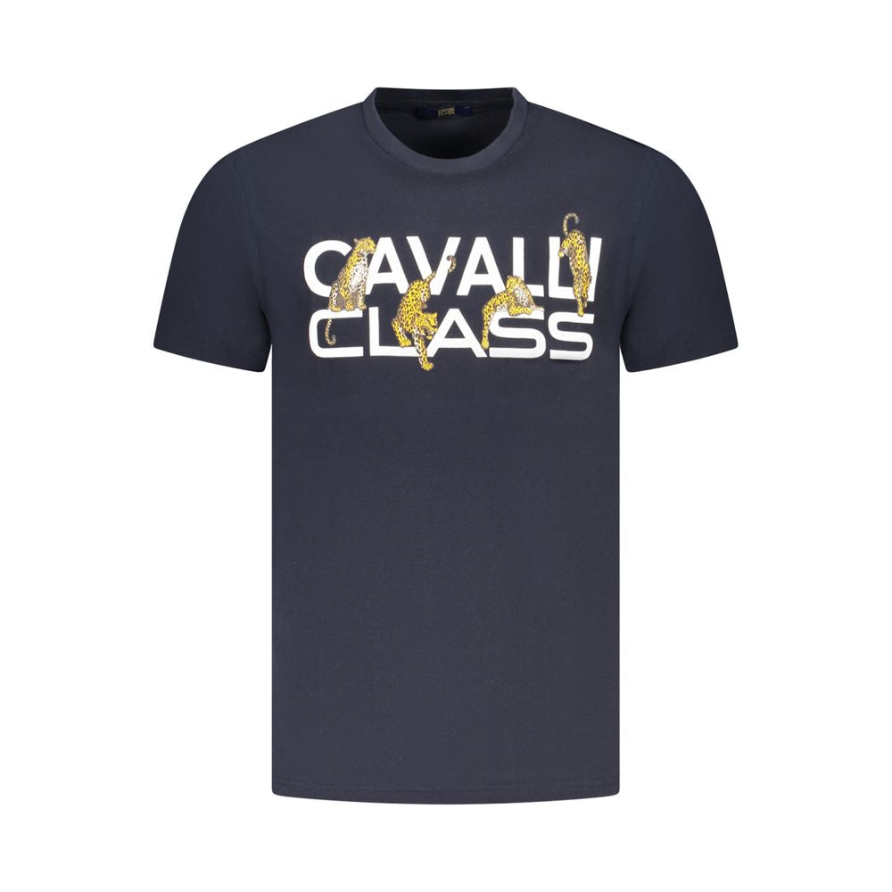 Cavalli Class Blu Baumwoll-T-Shirt für Herren