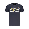 Cavalli Class Blu Baumwoll-T-Shirt für Herren