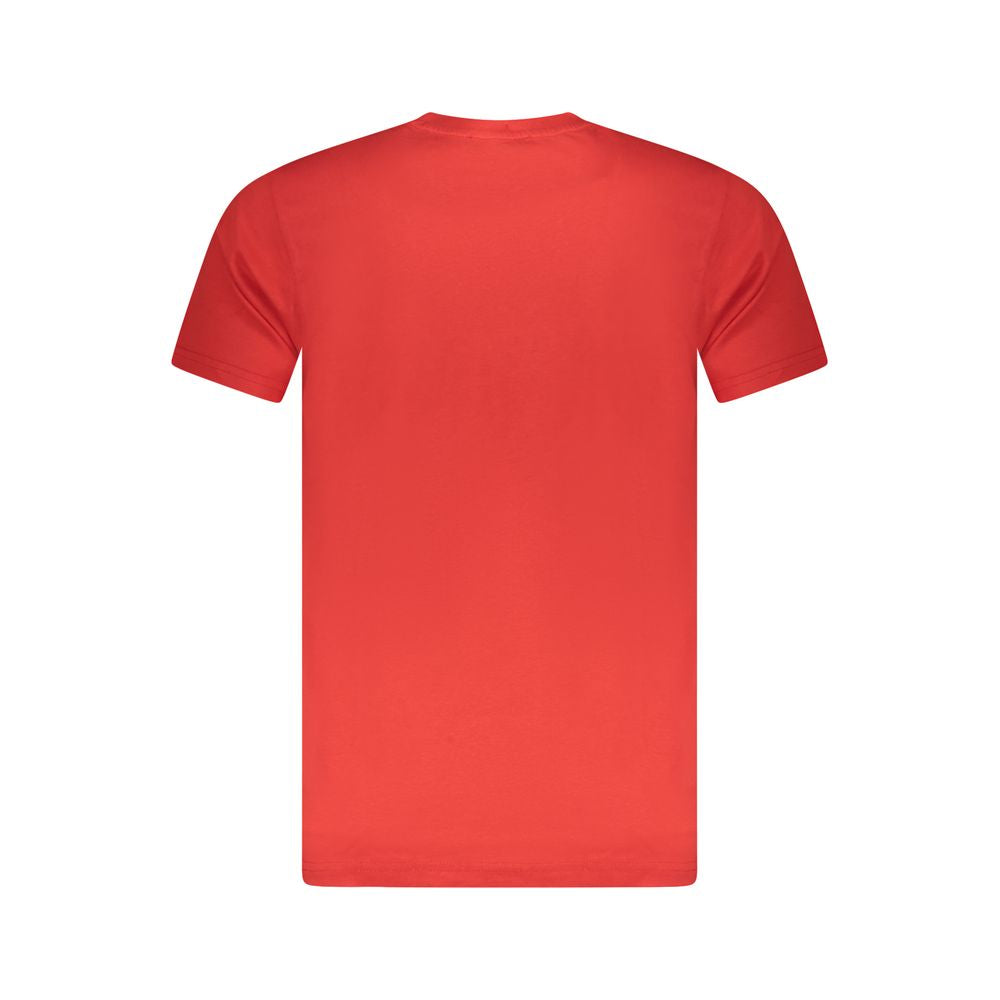 Cavalli Class Rotes Baumwoll-T-Shirt für Herren