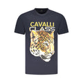 Cavalli Class Baumwoll-T-Shirt in Blau