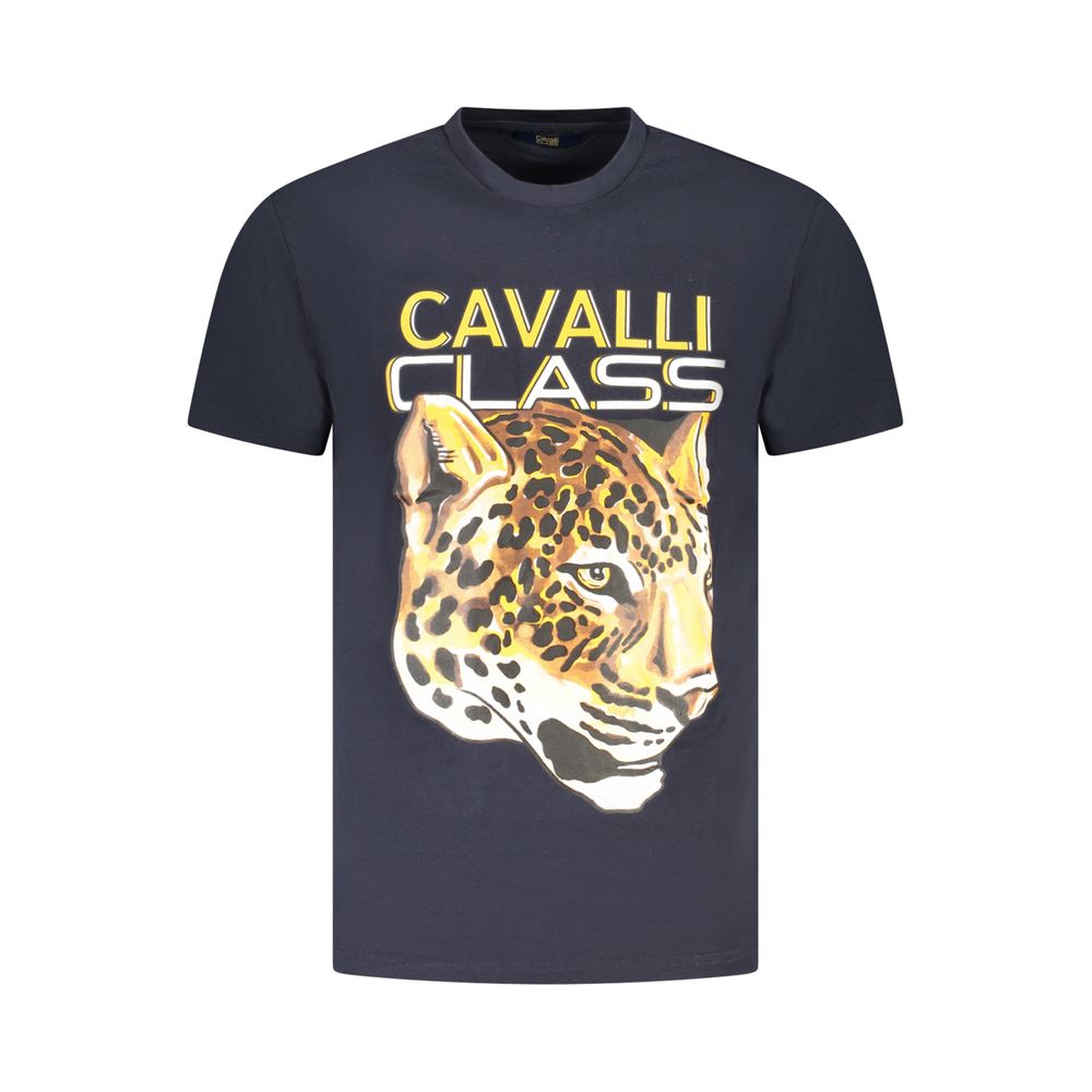 Cavalli Class Baumwoll-T-Shirt in Blau