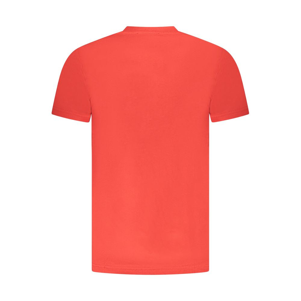 Cavalli Class Rotes Baumwoll-T-Shirt für Herren