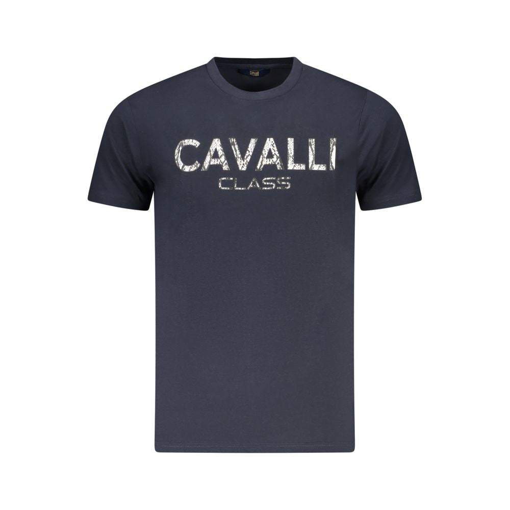 Cavalli Class Blu Baumwoll-T-Shirt für Herren