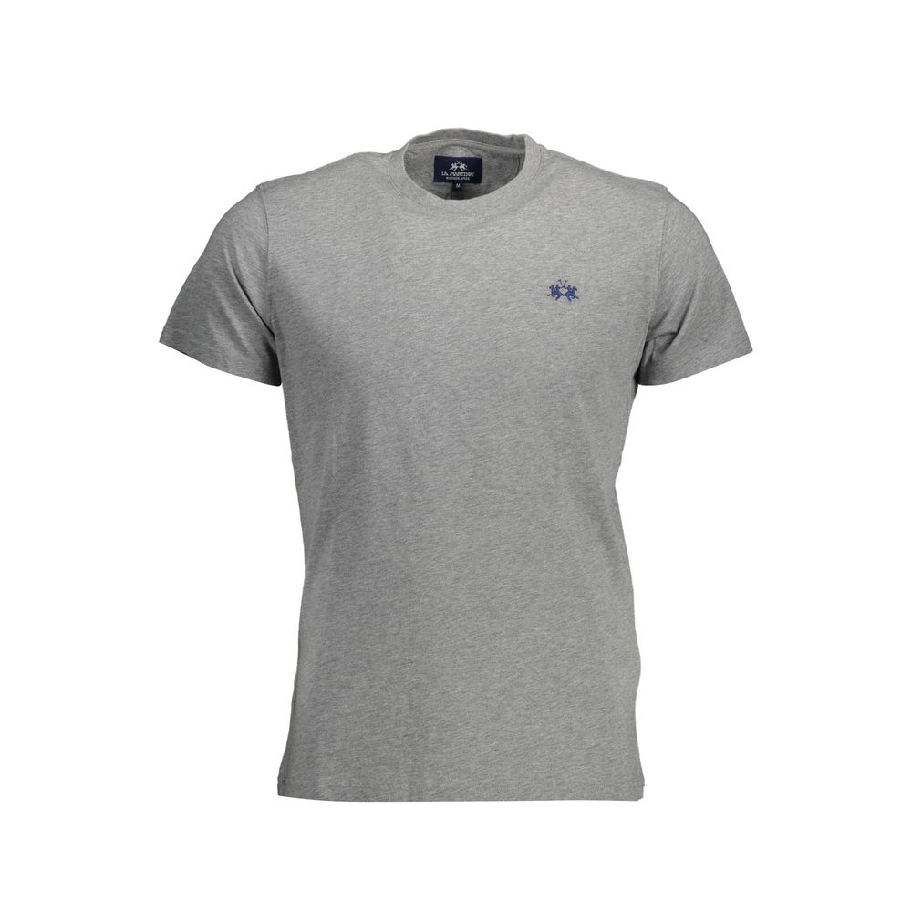 La Martina Grey Cotton T-Shirt