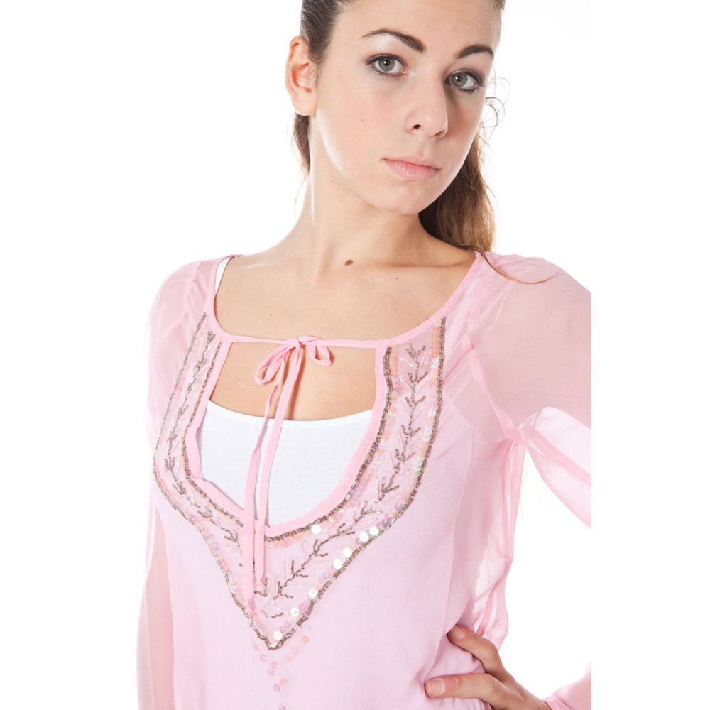 Phard Seiden-T-Shirt in Rosa