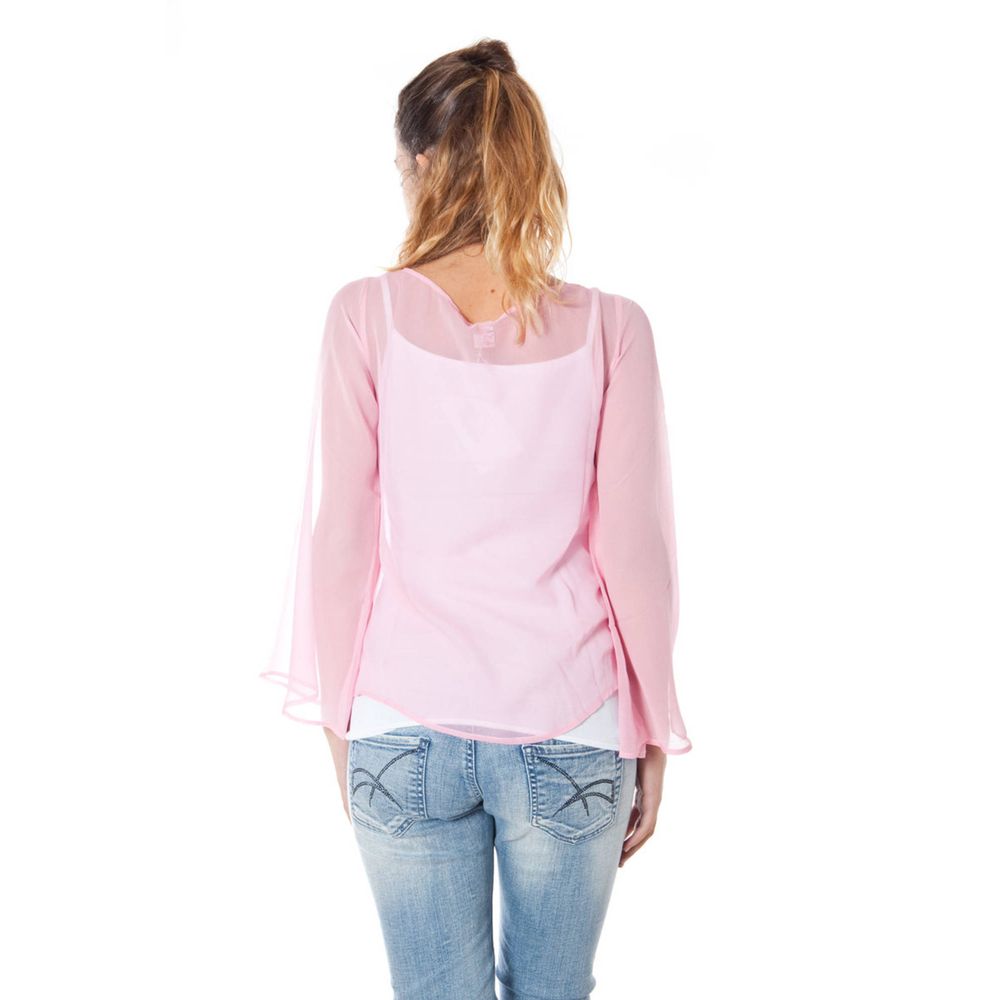 Phard Seiden-T-Shirt in Rosa