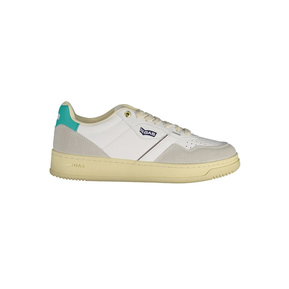 Gas Sneaker aus weißem Kunstleder