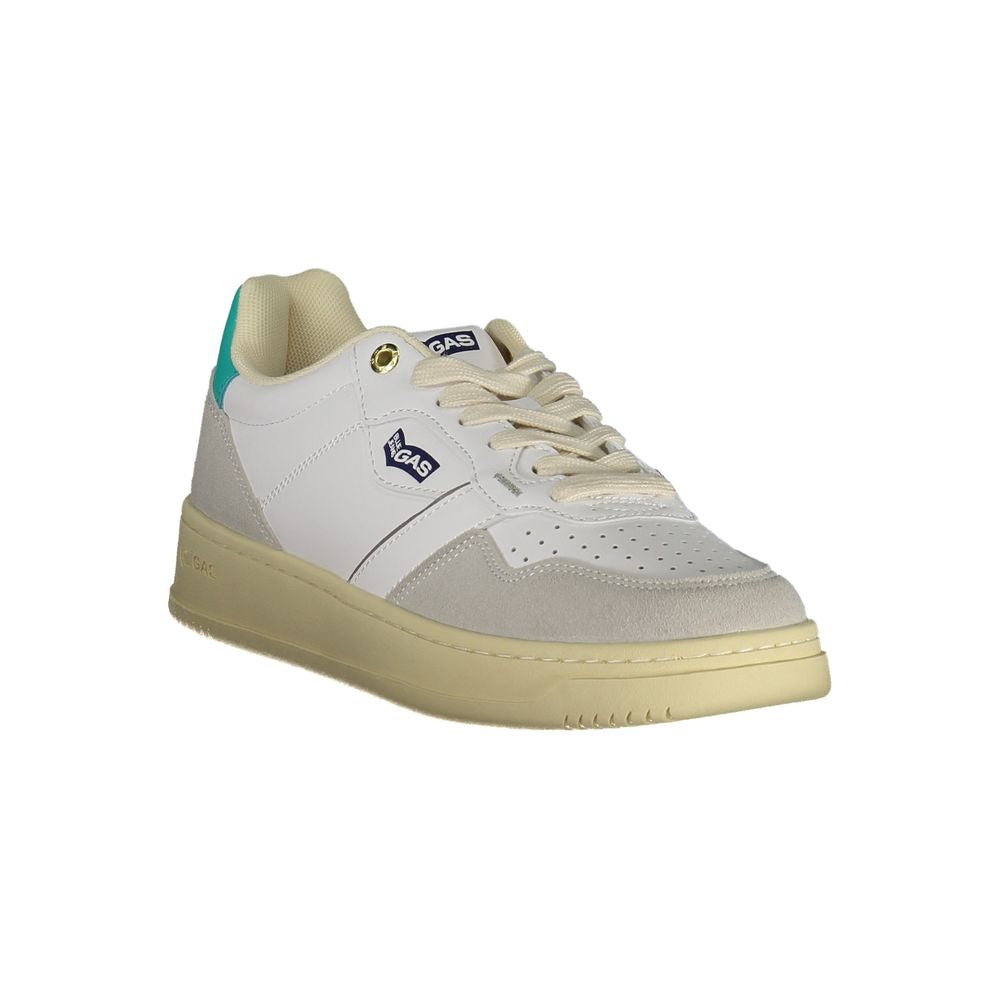 Gas Sneaker aus weißem Kunstleder