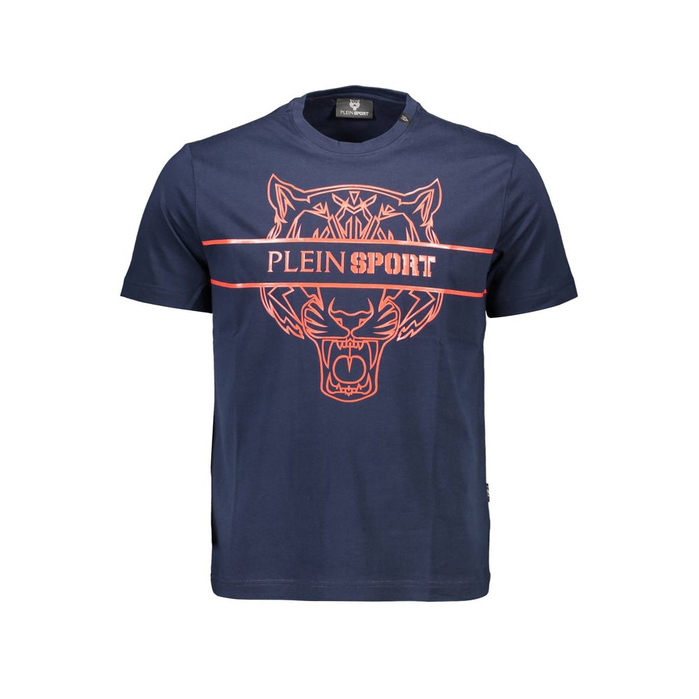 Plein Sport Blaues Baumwoll-T-Shirt für Herren
