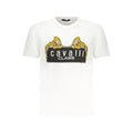 Cavalli Class Weißes Herren-T-Shirt aus Baumwolle