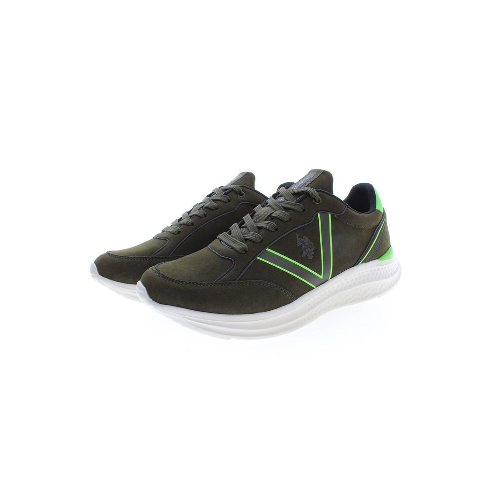 U.S. POLO ASSN. Grüner Polyester-Sneaker