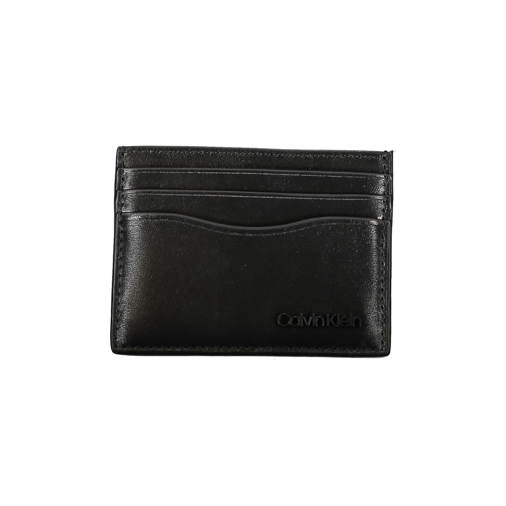 Calvin Klein Elegant Black Leather Card Holder