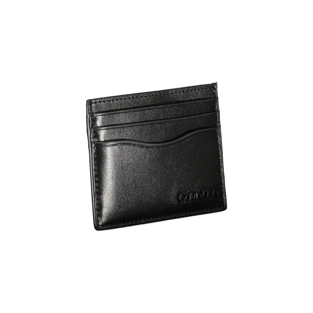 Calvin Klein Elegant Black Leather Card Holder