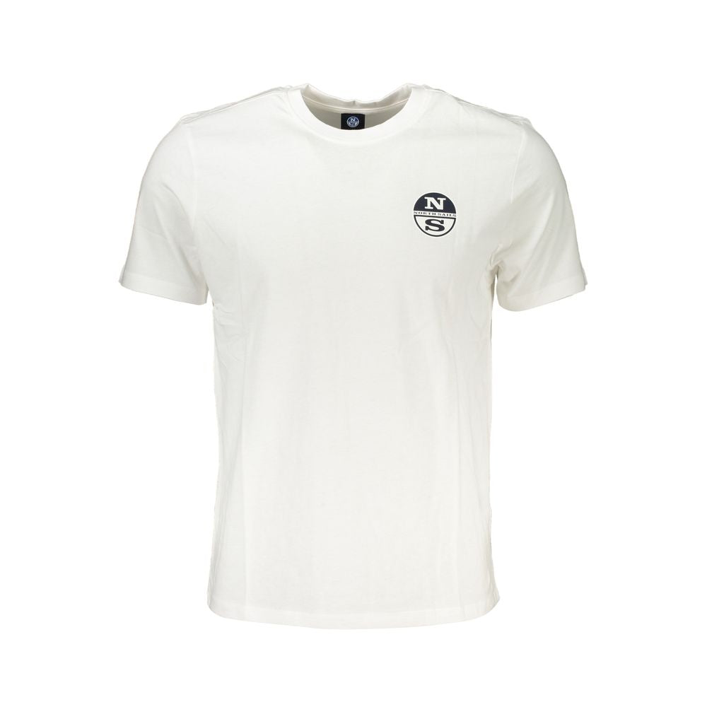 North Sails Bianco Baumwoll-T-Shirt für Herren