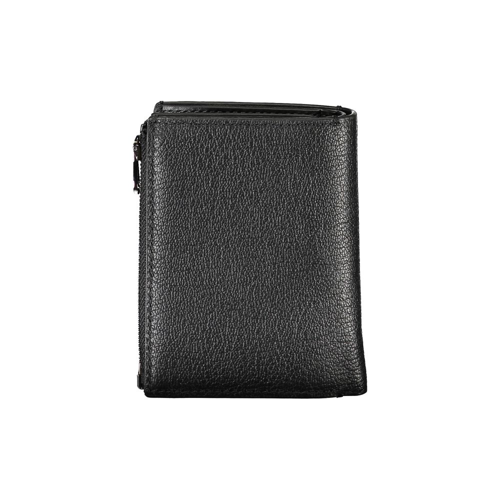 Calvin Klein Elegant Black Leather Wallet with Coin Compartment