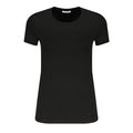 Patrizia Pepe Schwarzes T-Shirt aus Bio-Baumwolle für Frauen