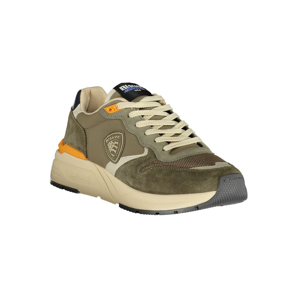 Blue Green Polyester Sneaker