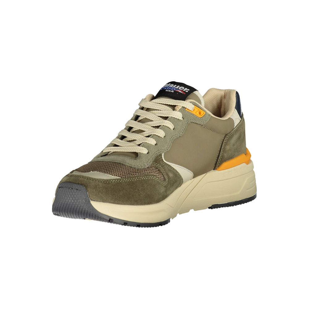 Blue Green Polyester Sneaker