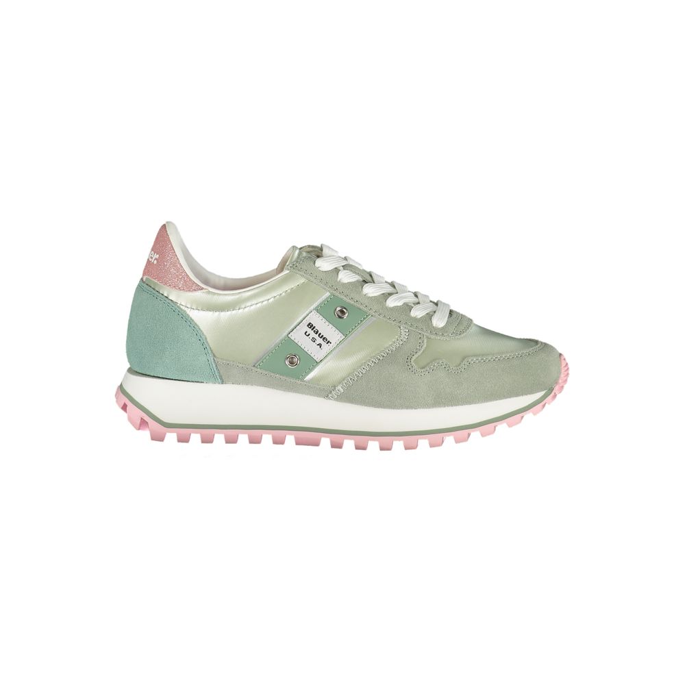 Blue Green Polyester Sneaker