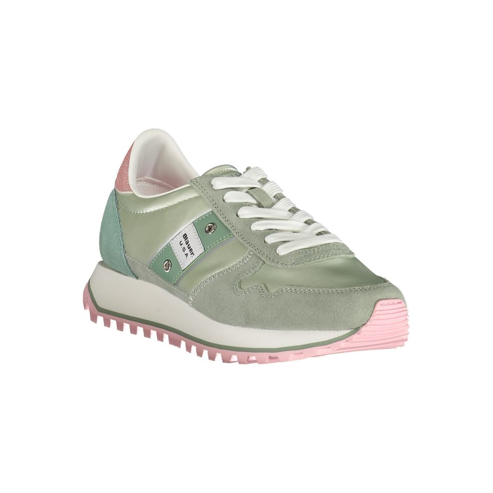 Blue Green Polyester Sneaker