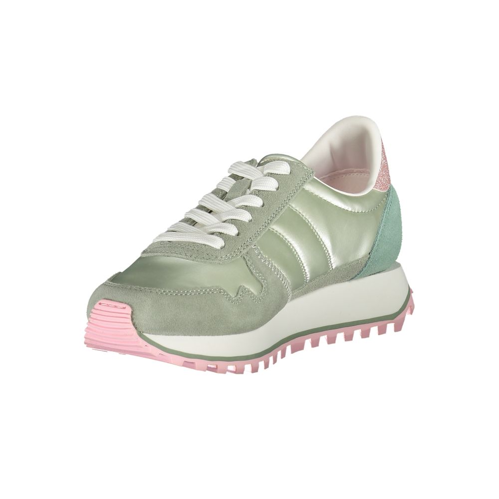 Blue Green Polyester Sneaker