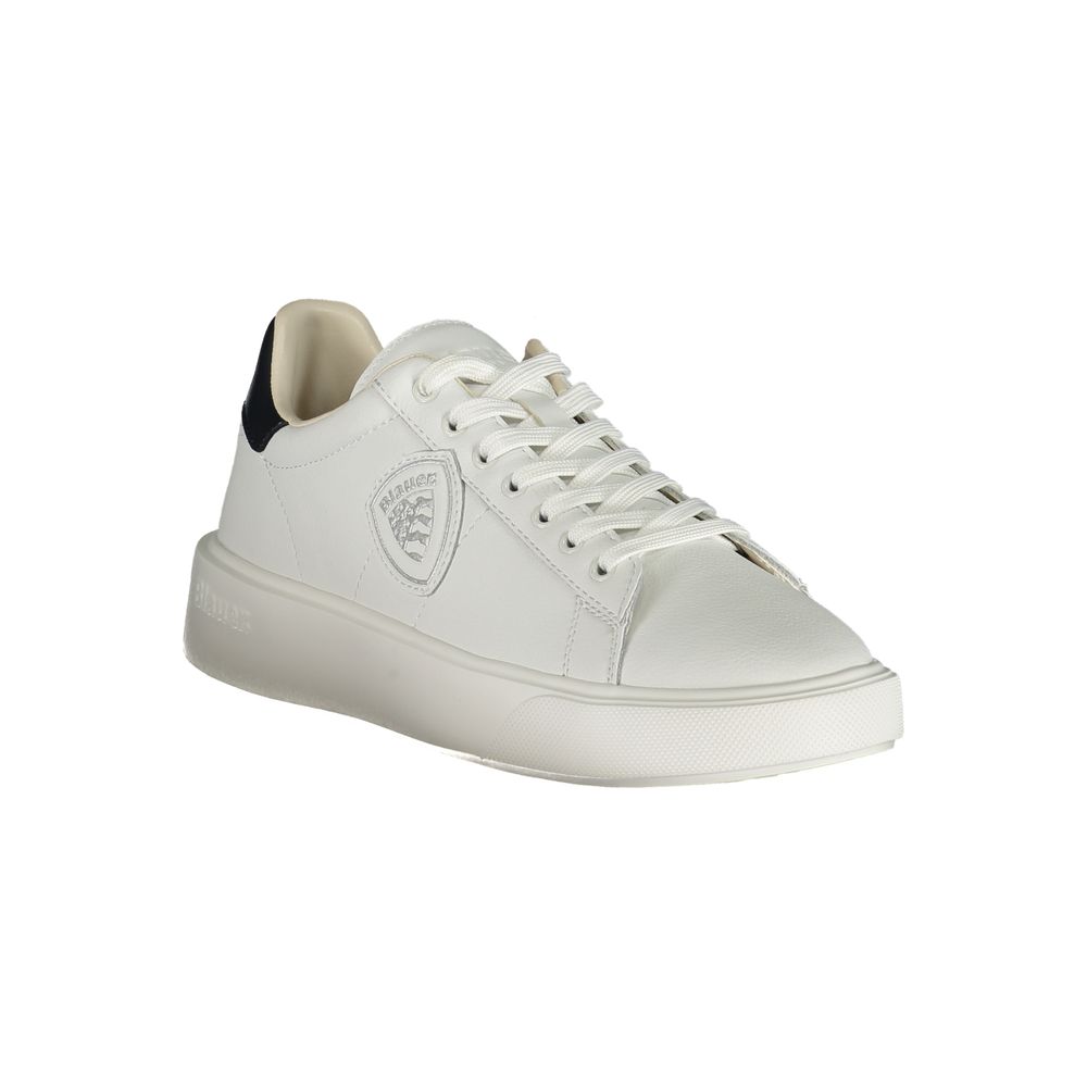 Blue White Polyester Sneaker