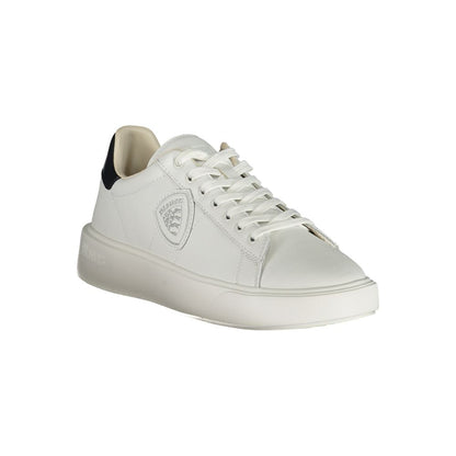 Blauer Weißes Polyethylen Herren Sneaker