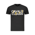 Cavalli Class Schwarzes Baumwoll-T-Shirt für Herren