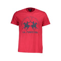 La Martina Rotes Baumwoll-T-Shirt für Herren