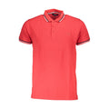 Cavalli Class Rotes Herren-Poloshirt aus Baumwolle