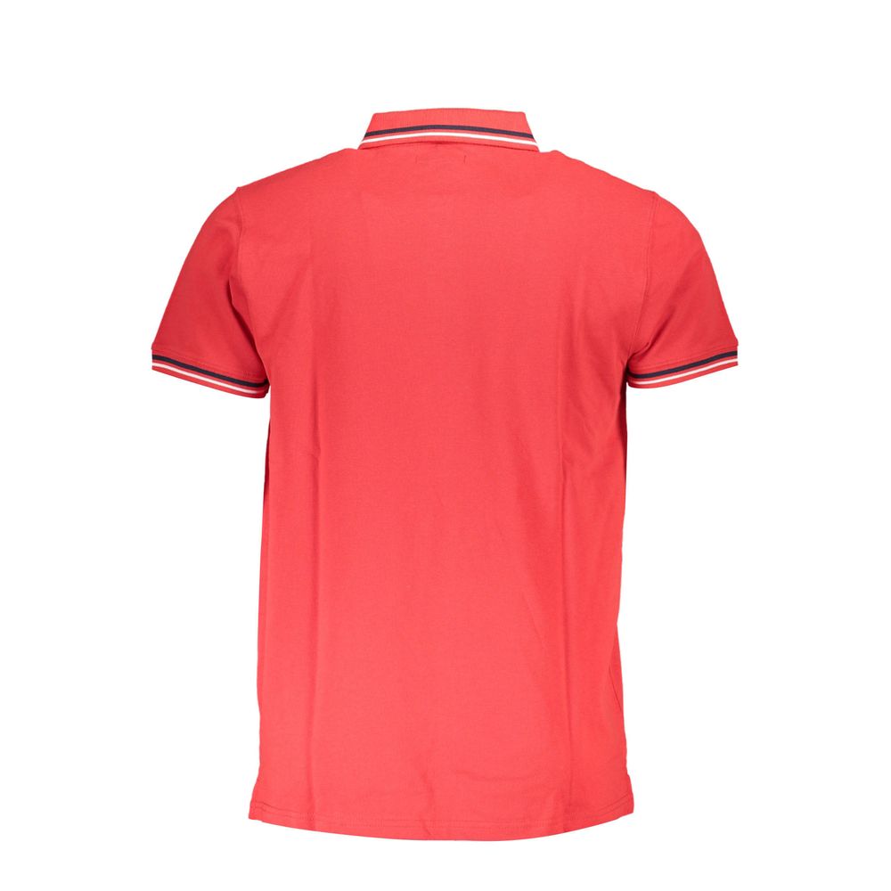 Cavalli Class Rotes Herren-Poloshirt aus Baumwolle