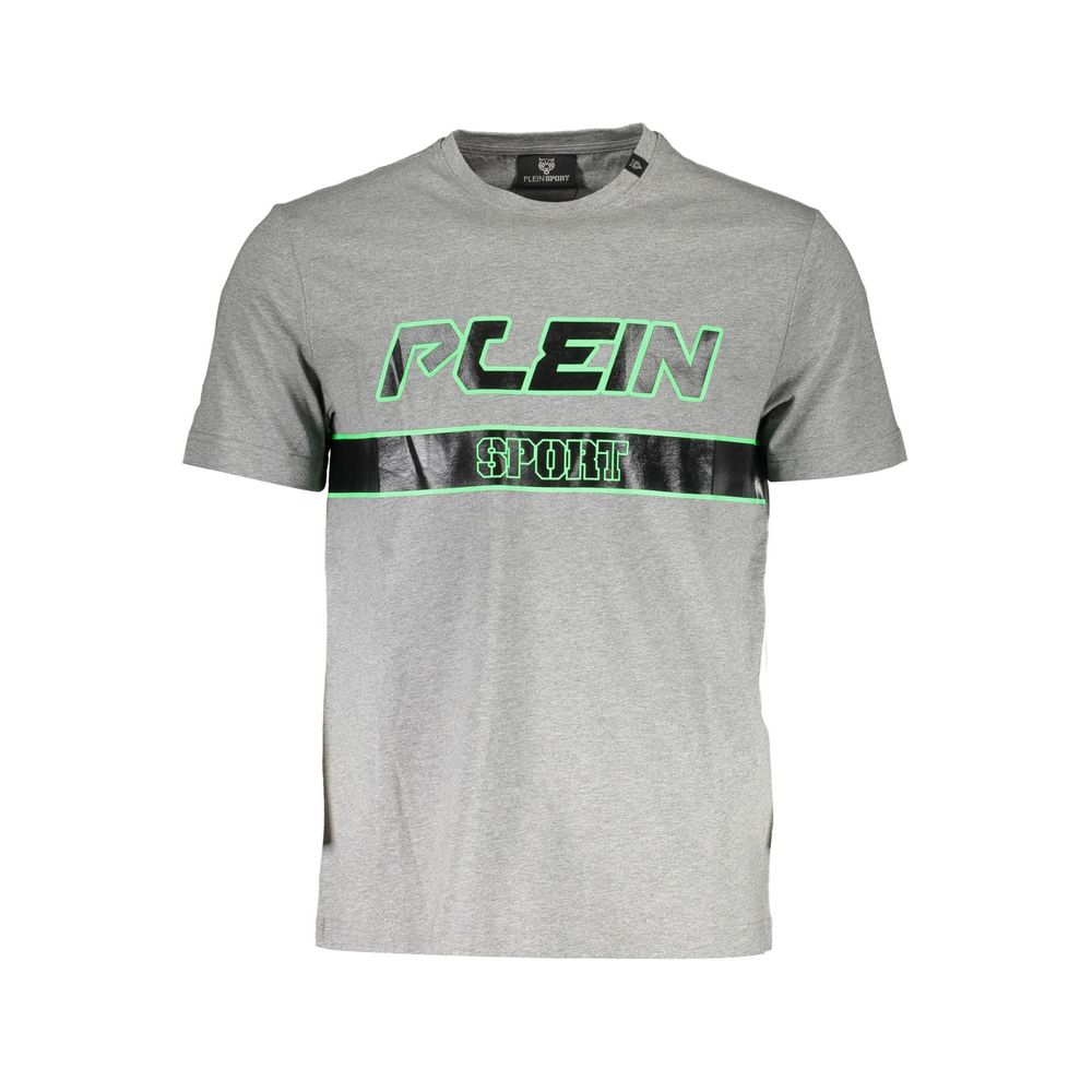 Plein Sport Graues Baumwoll-T-Shirt