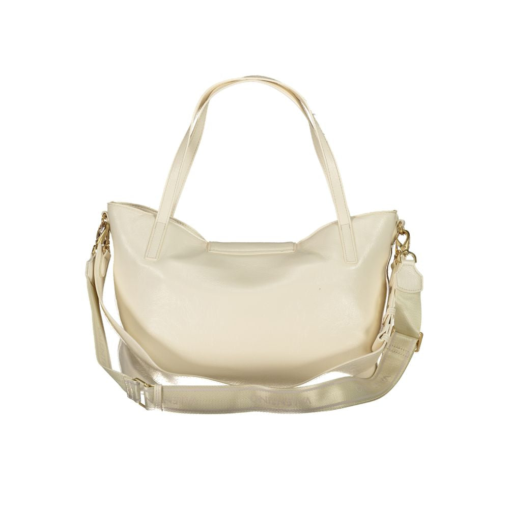 Mario Valentino Damen-Handtasche aus beigem Polyurethan