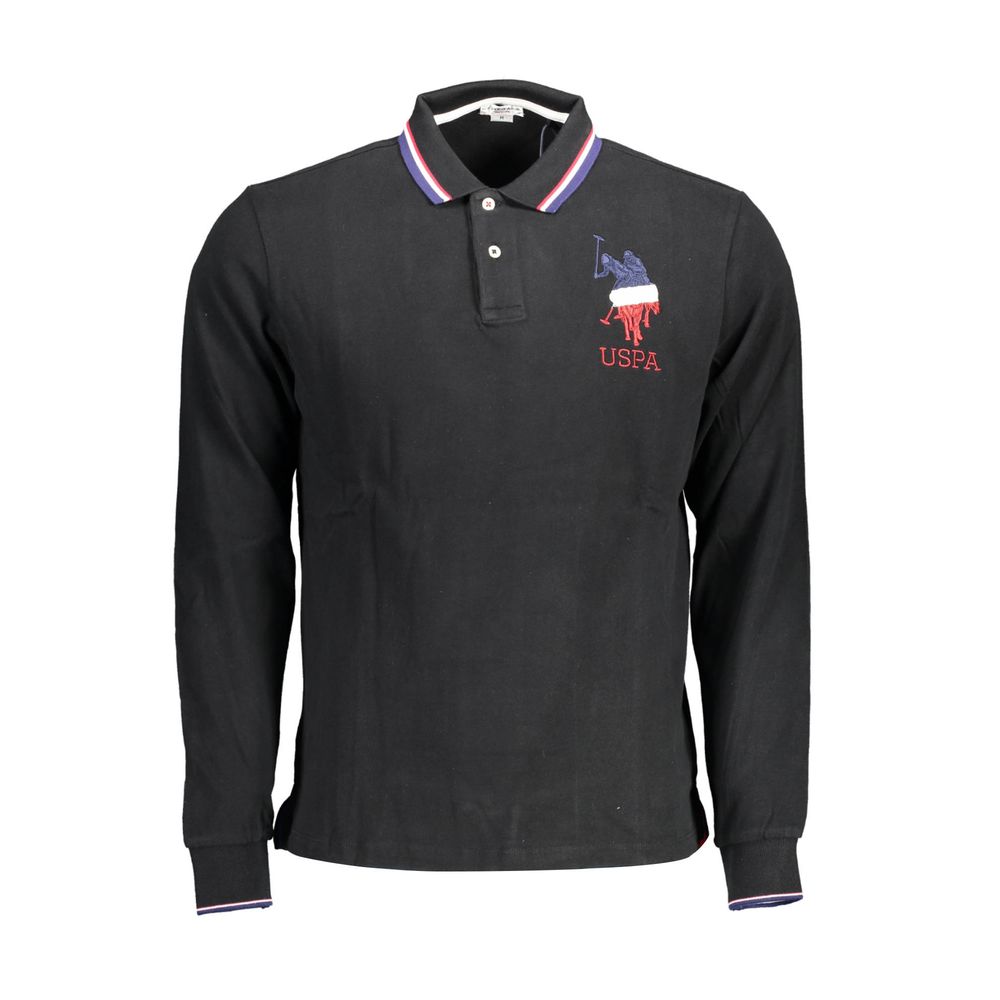 U.S. POLO ASSN. Men's Black Cotton Polo Shirt
