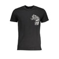 Cavalli Class Schwarzes Baumwoll-T-Shirt für Herren
