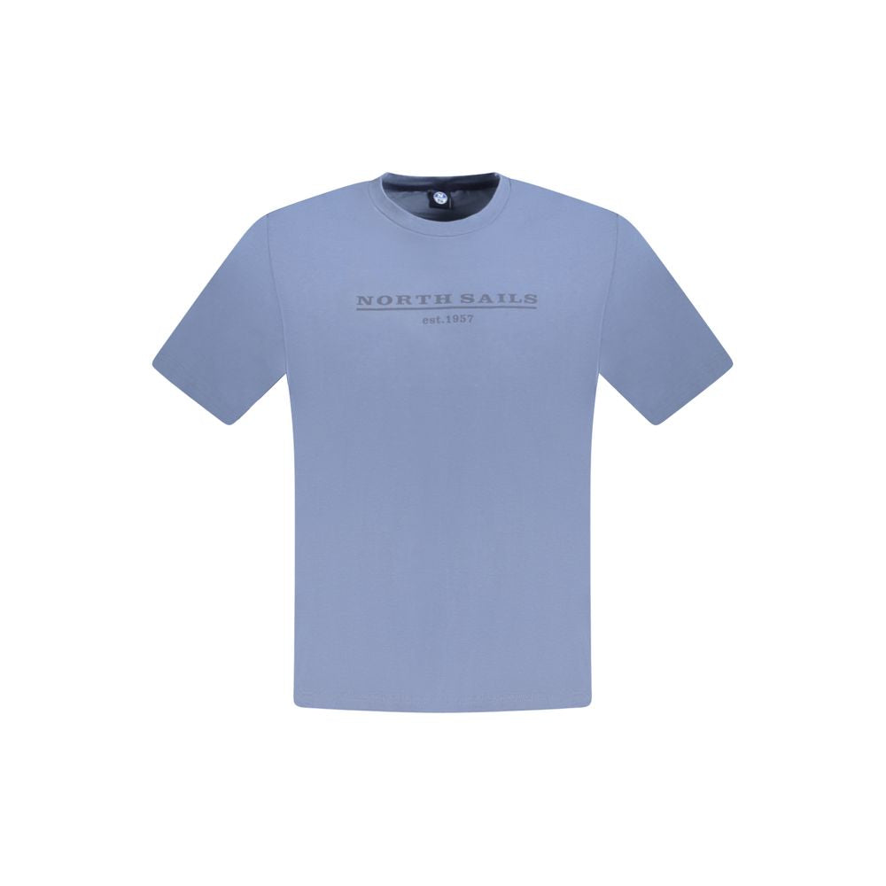 North Sails Blu Baumwoll-T-Shirt für Herren