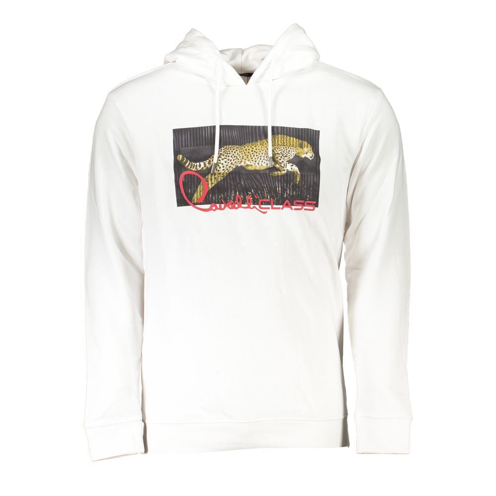 Cavalli Class Men's White Cotton Jumper