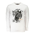 Cavalli Class Baumwoll-Sweatshirt in Weiß
