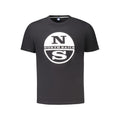 North Sails Schwarzes Baumwoll-T-Shirt für Herren