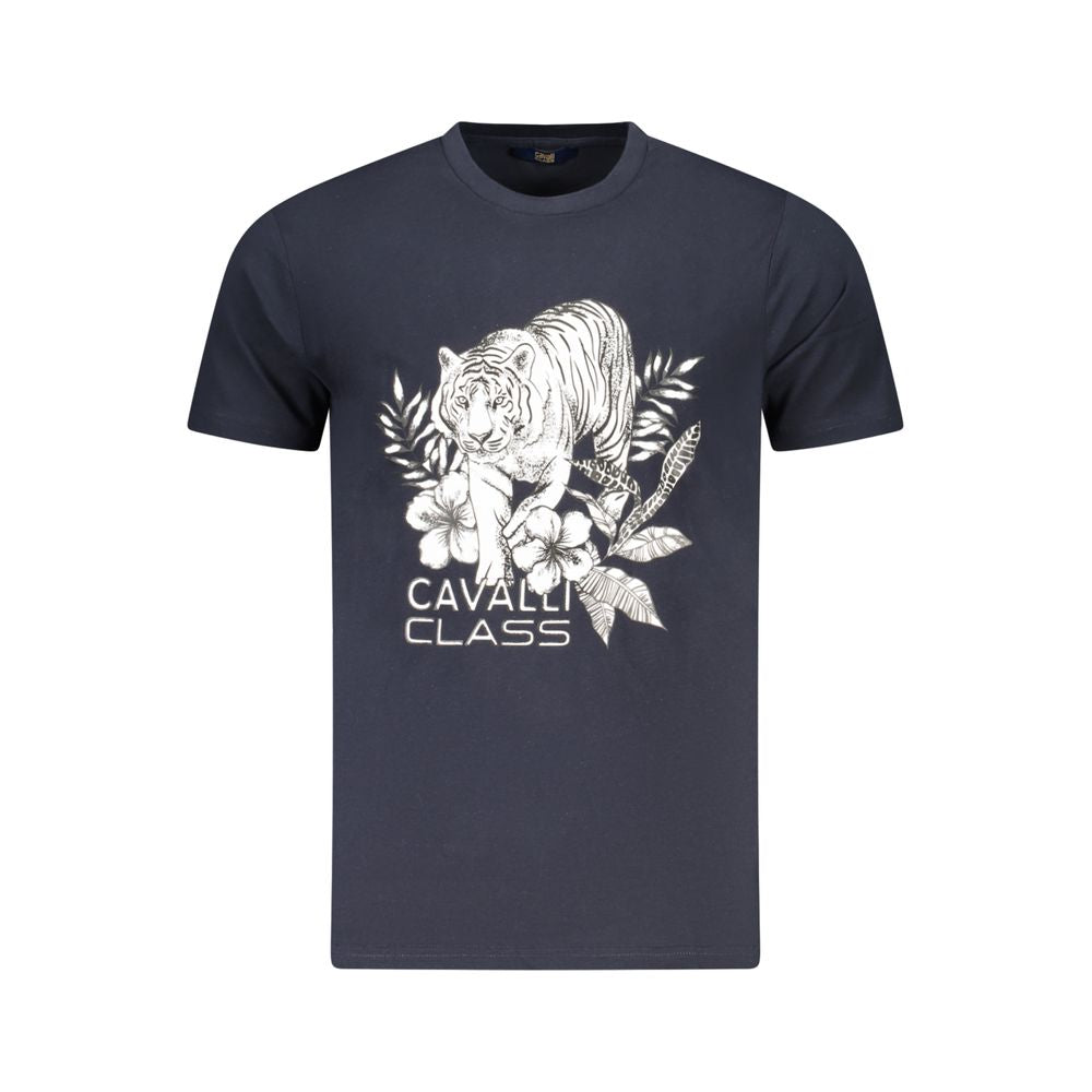 Cavalli Class Blu Baumwoll-T-Shirt für Herren