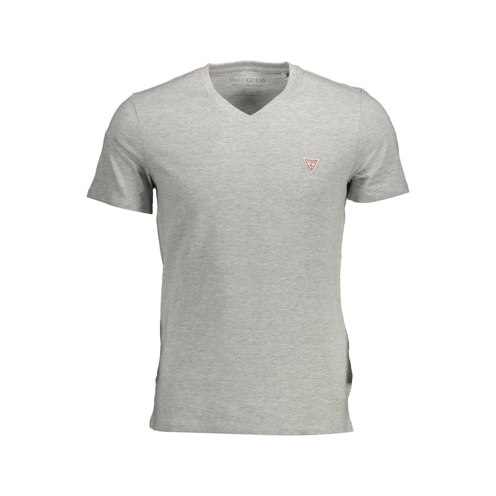 Guess Jeans Graues Baumwoll-T-Shirt