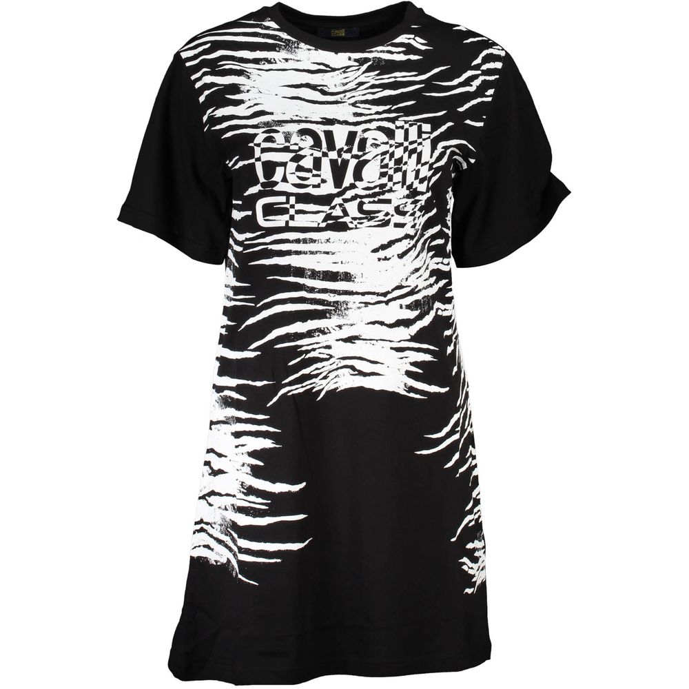 Cavalli Class Black Cotton Dress