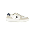 Blue and White Polyester Sneaker
